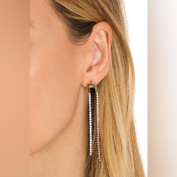 Ettika Earring Ladies Double Crystal Drop Earring in Gold - Picture 2 of 4